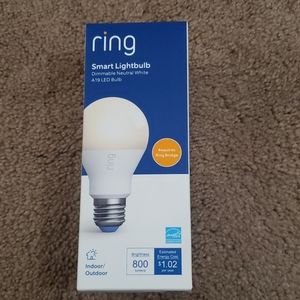 Ring smart light bulb. New LED Dimmable. White A19